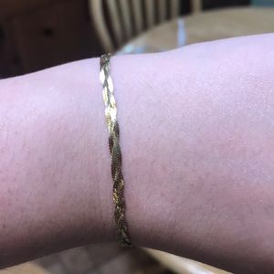 Vintage Italian 14k gold braided bracelet